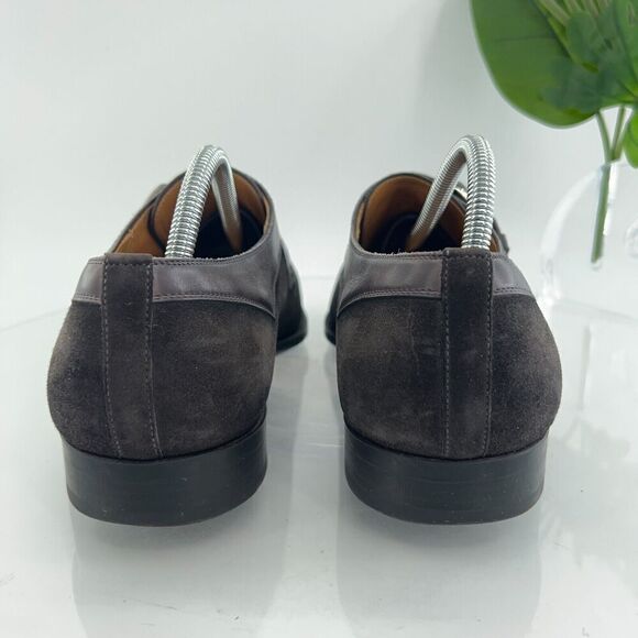 Magnanni Men's Oxford Size 41 8 Gray Nubuck Leather Single Monk Strap Dress Shoe - Picture 9 of 12